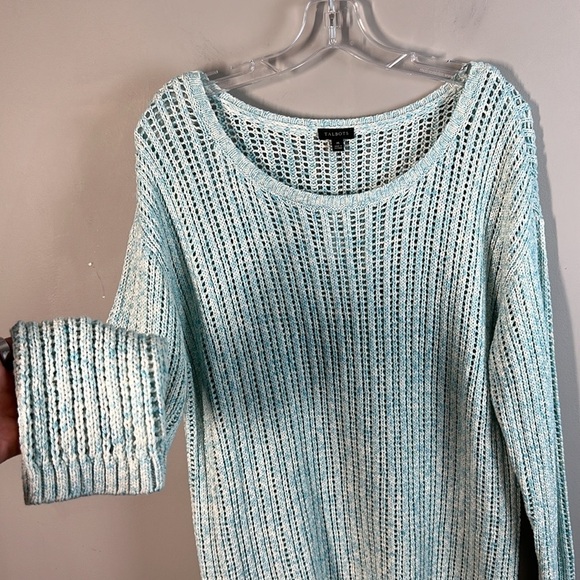 NWT Talbots Open Stitch Space Dyed Long Sleeve Ribbed Sweater Size M - Picture 5 of 10
